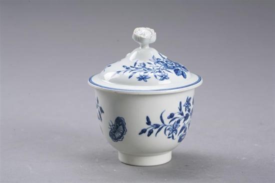 Appraisal: COVERED SUGAR Dr Wall English mid th century porcelain Blue