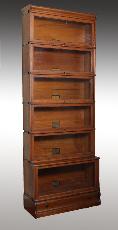 Appraisal: STACK GLOBE-WERNICKE OAK BARRISTER BOOKCASE Comprising of five size C-