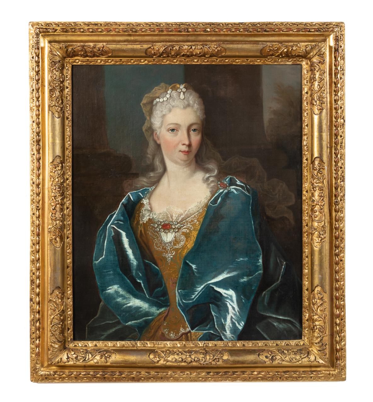 Appraisal: PORTRAIT OF LADY CIRCLE OF N DE LARGILLIERE Circle of