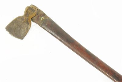 Appraisal: A th century Maori long handled axe the shaft with