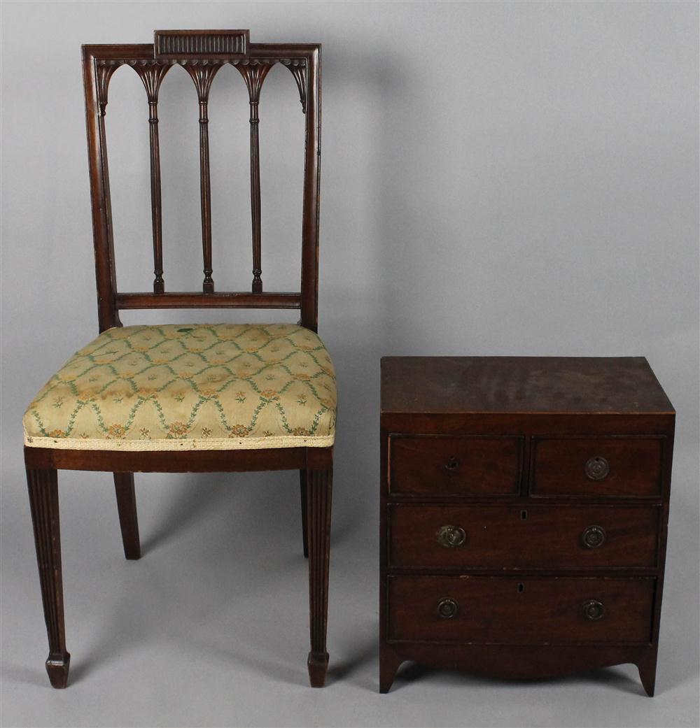 Appraisal: SLOVER TAYLOR STYLE CARVED MAHOGANY SIDE CHAIR TOGETHER WITH A