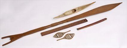 Appraisal: GROUP OF HUNTING AND FISHING IMPLEMENTS AND ARTIFACTS Together with