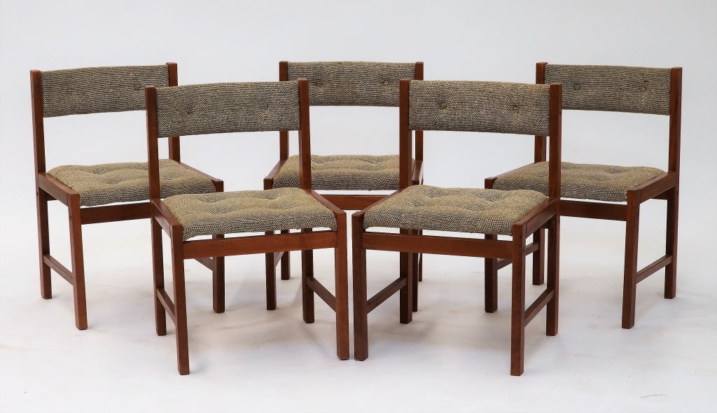 Appraisal: PC SCANDINAVIA WOODWORKS CO MODERN SIDE CHAIRS Singapore Circa Dark