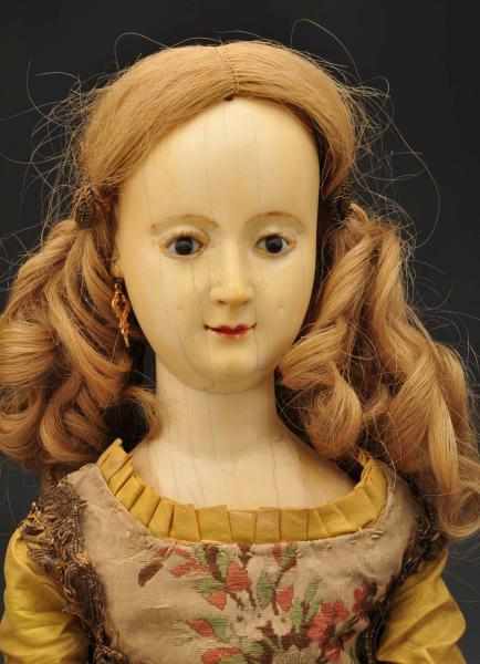 Appraisal: Unusual Early Carved Ivory Doll Description Circa late s -