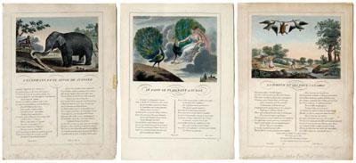 Appraisal: prints La Fontaine s Fables from an edition with engravings