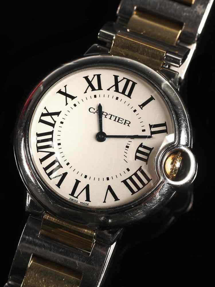 Appraisal: WRISTWATCH - Cartier Ballon Bleu Model stainless steel and K