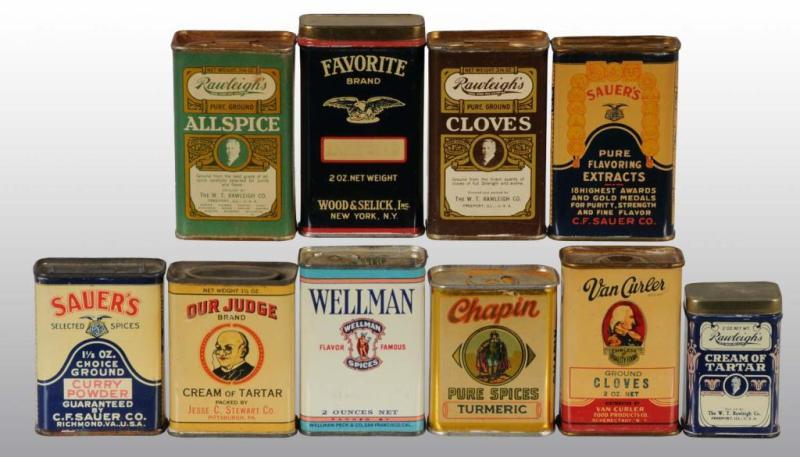 Appraisal: Lot of Spice Tins Description Set offers superior all-around eye