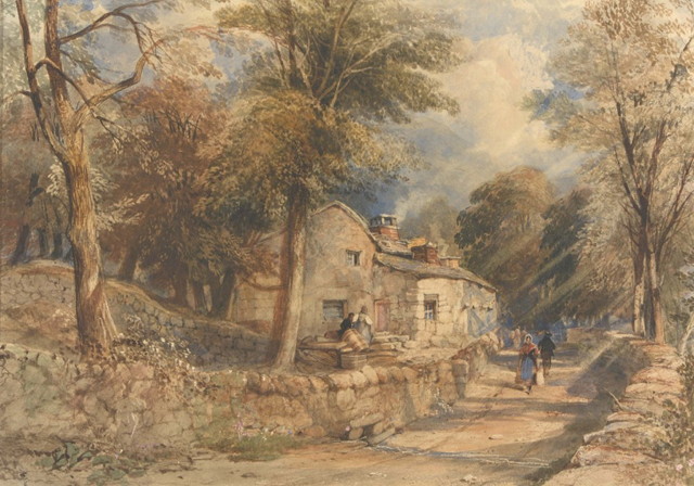 Appraisal: THOMAS MILES RICHARDSON JUNIOR - A wooded landscape with cottage