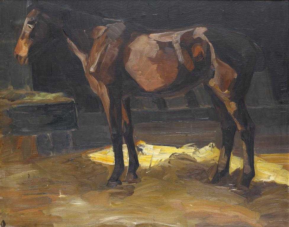 Appraisal: AUGUST WEDEL - STUDY OF A HORSE STUDY OF A