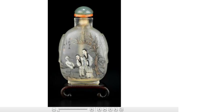 Appraisal: Chinese interior painted glass snuff bottle signed Le Sandated