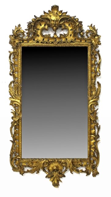 Appraisal: A th century gilt framed wall mirror with opposing 'C'