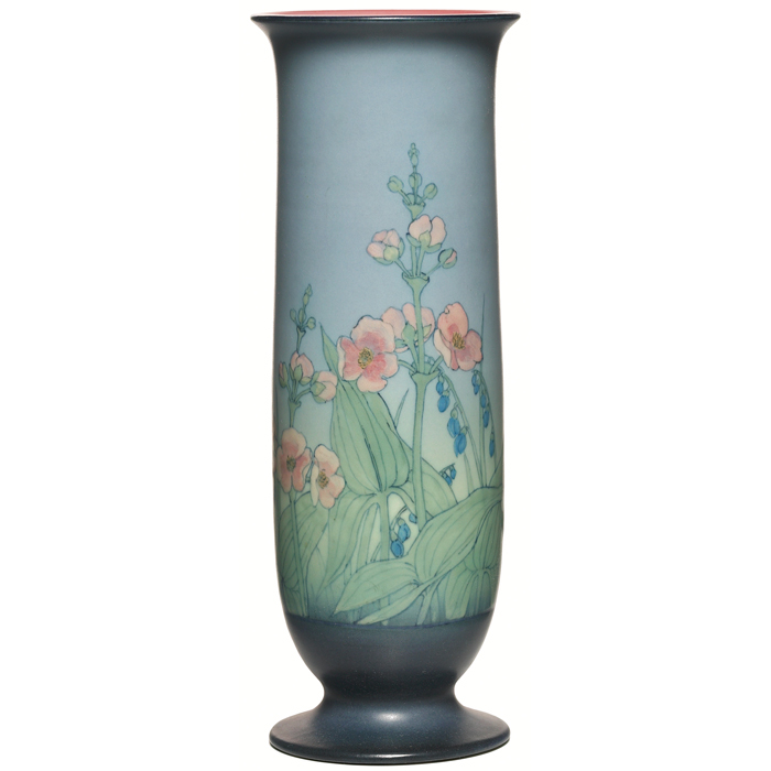 Appraisal: Extremely fine Rookwood vase unusual footed shape with a spotless