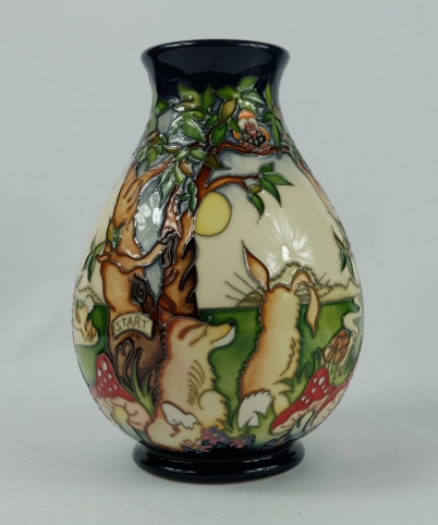 Appraisal: Moorcroft Hare and Tortoise vase height cm