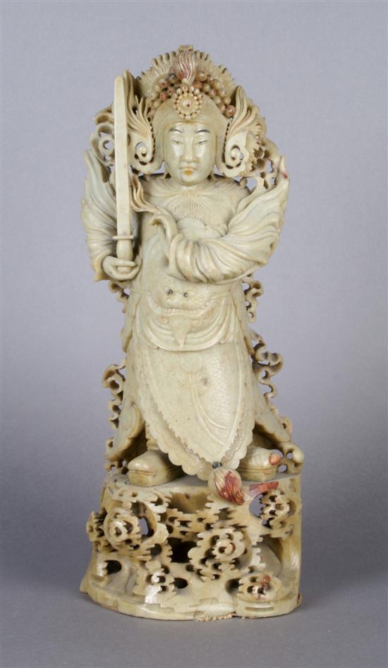 Appraisal: A Chinese Carved Soap Stone Figure Height inches