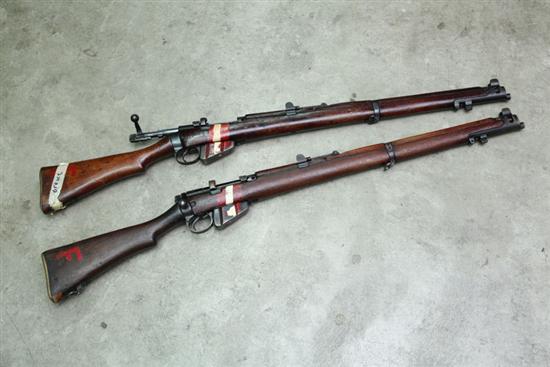 Appraisal: TWO INERT SHORT MAGAZINE LEE-ENFIELD RIFLES Serial Numbers and