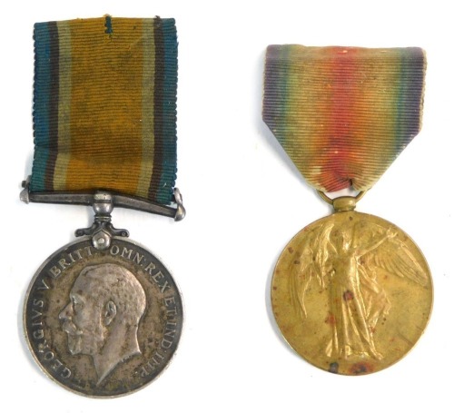 Appraisal: British War and Victory Medals Royal West Kent Regiment transferred