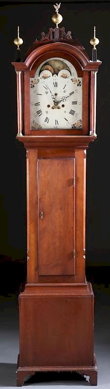 Appraisal: AN AMERICAN FEDERAL PERIOD TALL CASE CLOCK AN AMERICAN FEDERAL