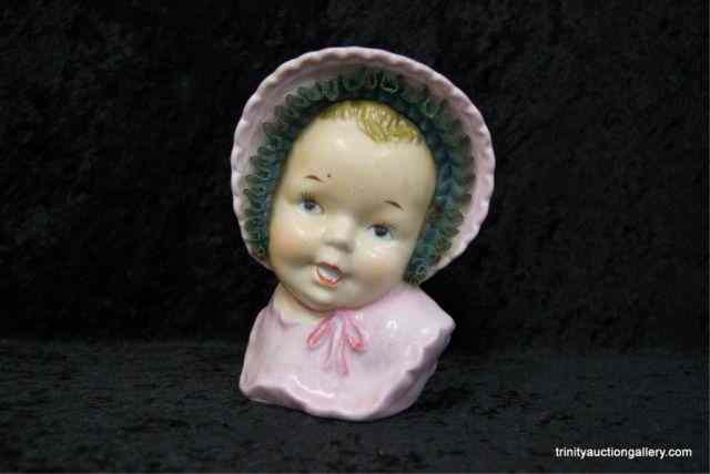 Appraisal: Vintage Porcelain Baby Face Head VaseThis is for nice vintage