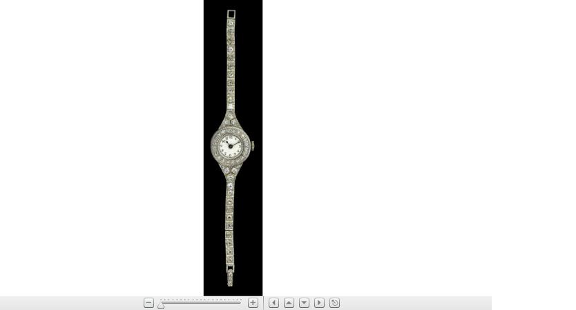 Appraisal: Lady's platinum and diamond wristwatchart deco