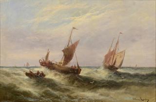 Appraisal: William Langley Seascape Ships at Sea William Langley United Kingdom