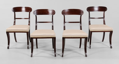 Appraisal: Set of Four Classical Mahogany Side Chairs British or American