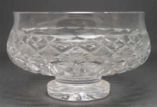 Appraisal: Molded crystal footed bowl possibly Waterford Estimate - All property