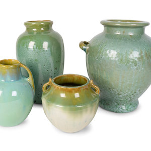 Appraisal: Four Fulper Art Pottery Vases CIRCA - comprising three amphora