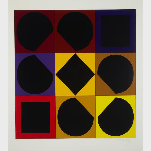 Appraisal: Victor Vasarely - TOPAZ FROM ALBUM LAPIDAIRE Hungarian French Colour