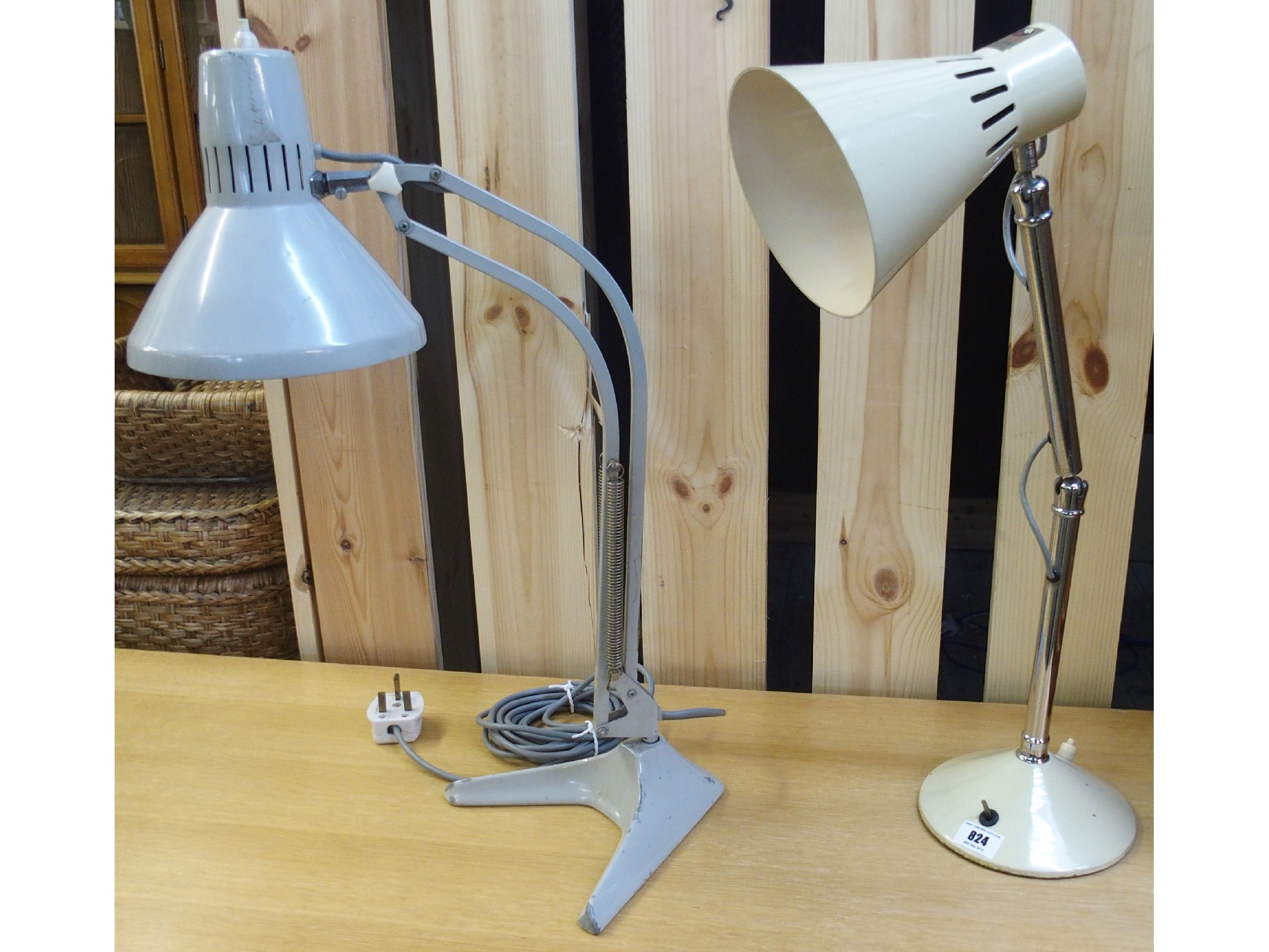 Appraisal: A Pifco metal table lamp and a grey metal table