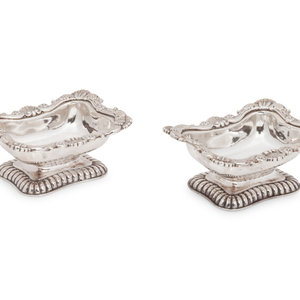 Appraisal: A Pair of George IV Silver Salt Cellars London with