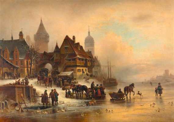 Appraisal: MEYERHEIM WILHELM ALEXANDER Danzig - Berlin Fun on the ice