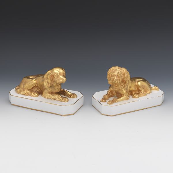 Appraisal: TWO ITALIAN PORCELAIN CAVALIER KING CHARLES SPANIEL FIGURINES x x