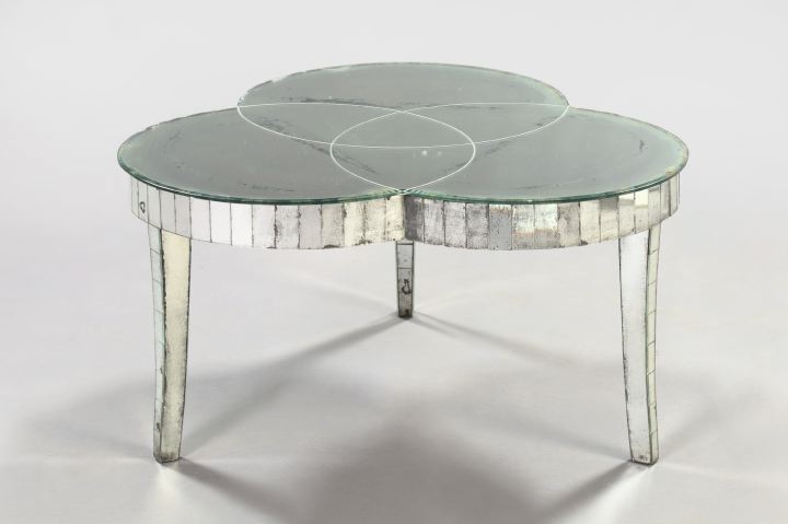 Appraisal: Art Deco-Inspired Mirrored Glass Coffee Table third quarter th century