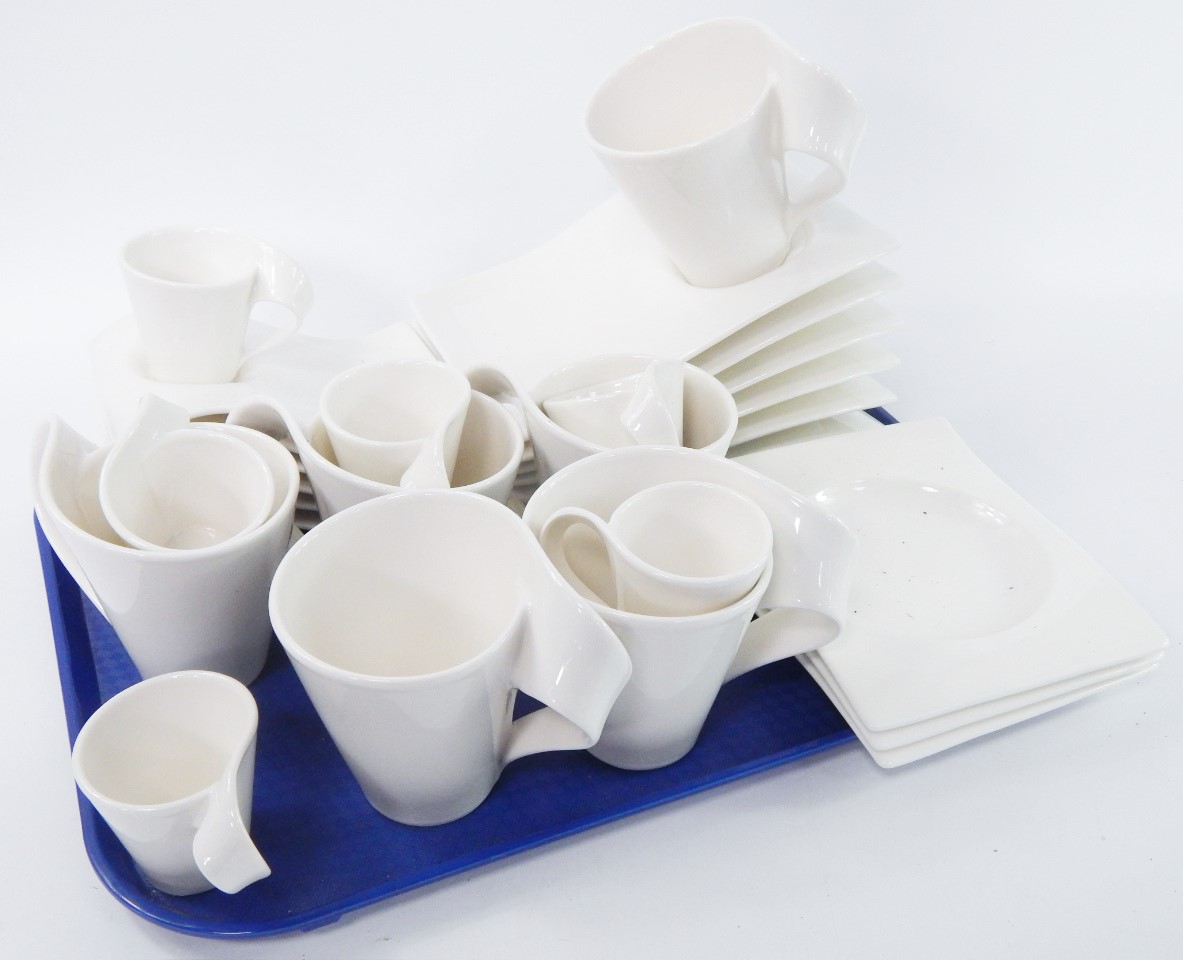 Appraisal: A Villeroy and Boch white glazed part tea and coffee