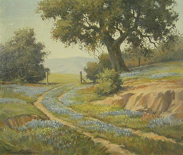 Appraisal: Nicholas S Timlines th Century Wildflowers in Bloom along a