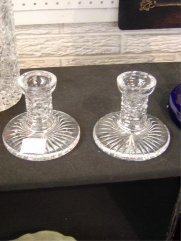 Appraisal: PR WATERFORD CANDLEHOLDERS