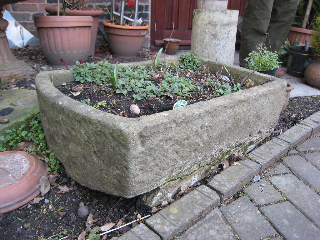 Appraisal: A large rectangular stone Trough Planter