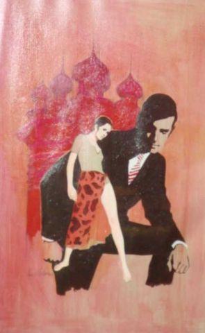 Appraisal: GOODMAN Anne R Four Framed Gouaches - James Bond and