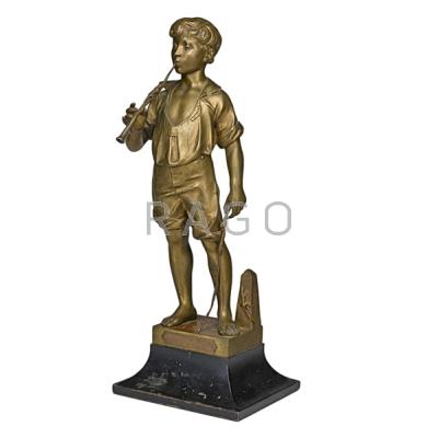 Appraisal: ADOLPHE JEAN LAVERGNE French - Bronze sculpture Charmeur de Lezards