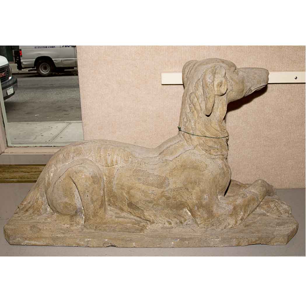 Appraisal: Pair of Composition Figures of Dogs