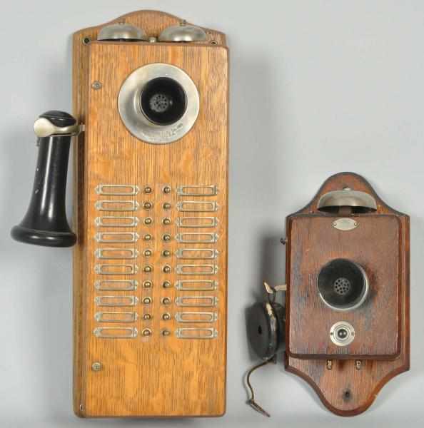 Appraisal: Lot of Oak Wall Intercoms Circa Includes one Connecticut -station