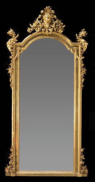 Appraisal: An Italian Renaissance Revival giltwood pier mirror last quarter th