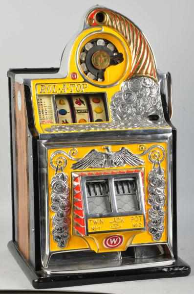 Appraisal: Watling Rol-A-Top Coin-Op Machine Foreign coin-type casting Nice restoration with