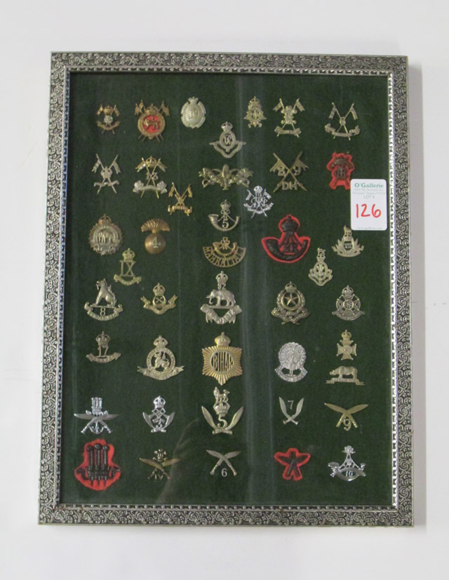 Appraisal: COLLECTION OF INDIAN ARMY CAP BADGES including th Regt King