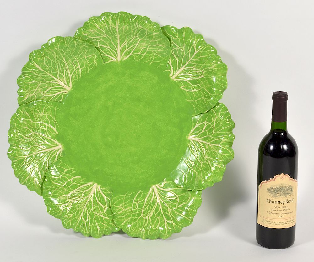 Appraisal: Dodie Thayer Large Round Lettuce Ware Tray Dodie Thayer Lettuce