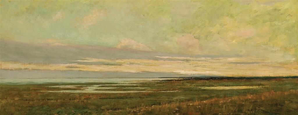 Appraisal: ARTHUR HOEBER American - Sunset on the Marshes - Cape