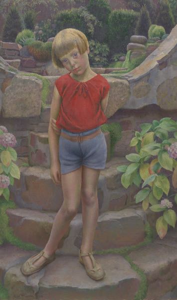 Appraisal: DOD PROCTER BRITISH - x The Shy Child Oil on