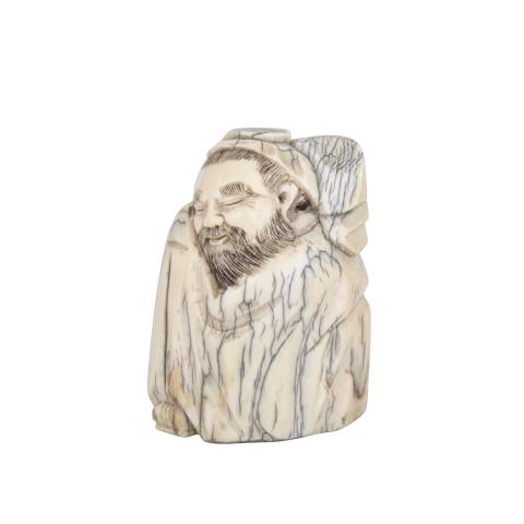 Appraisal: A Figure of Carved Ivory Li Bai Qing Dynasty Depicting