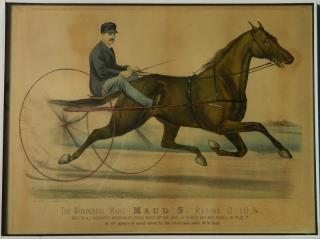 Appraisal: Currier Ives lithograph Currier Ives- The Wonderful Mare Maud S