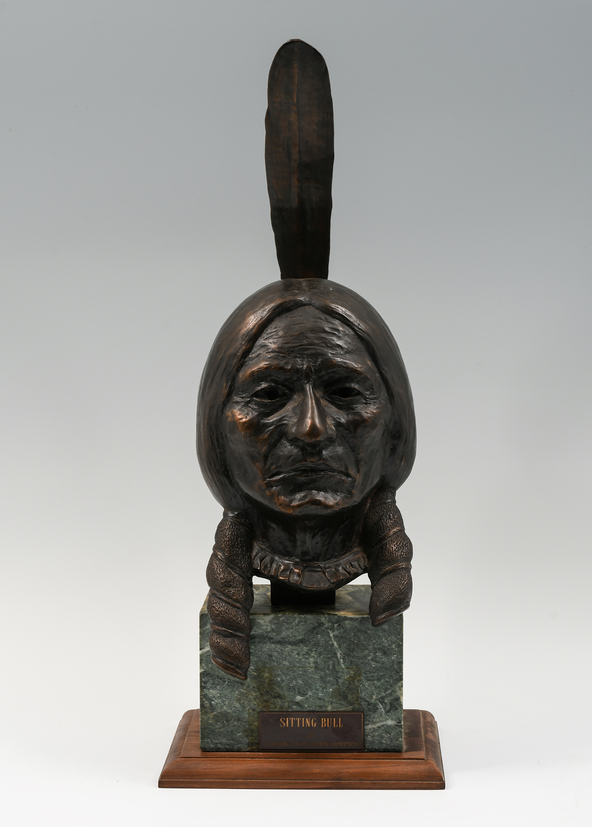 Appraisal: RUNTSCH Clarence Frederick American - Sitting Bull Bronze '' in